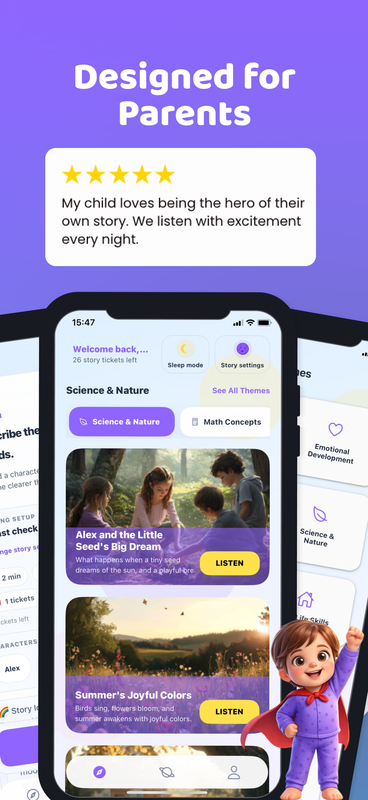 MyHero app story library
